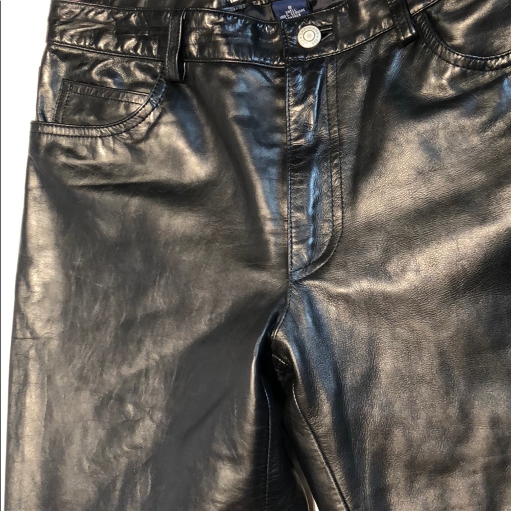 SOLD Vintage |• 90’s Bootcut Leather Pants - Picture 7 of 8